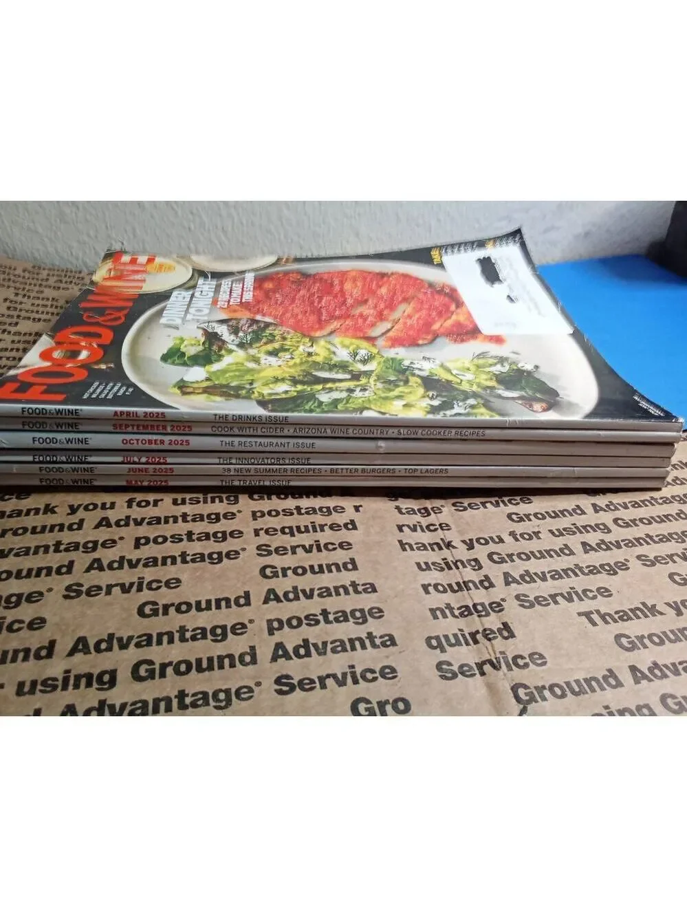 Food & Wine Magazines Lot of 3 Summer Global Cooking Recipes 2025